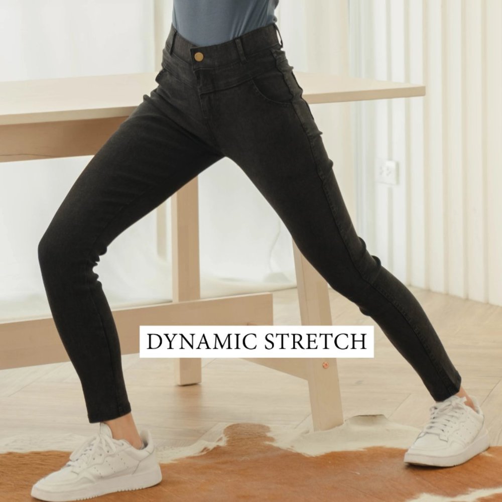 AB Denim Color Black Ultra Stretch High Waist Skinny Pants Size A US(4-12) NWOT